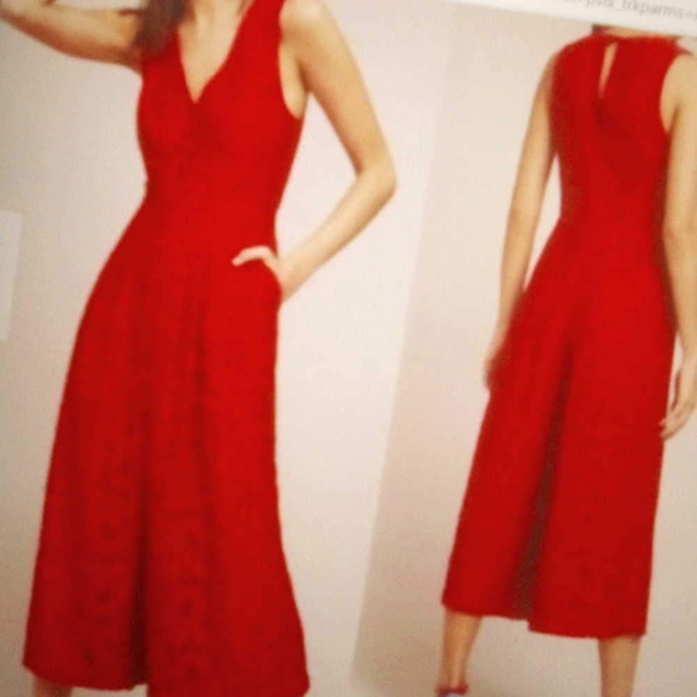 Moulinette Soeurs Jaeda Red Jumpsuit (Anthropologie)